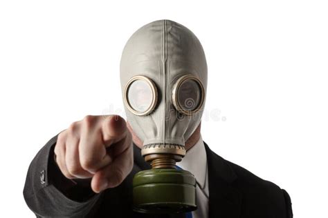 Businessman Wearing A Gas Mask Stock Photo Image Of Protective