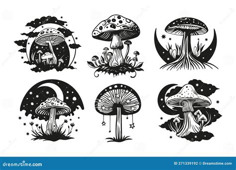 Crazy Mushroom Drawings