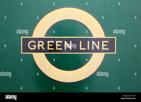 London Transport Green Line Bus Logo England Uk Stock Photo Alamy