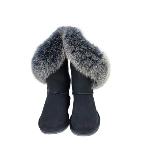 Women's Fur-Lined Suede Leather Winter Snow Boots - NordMerch