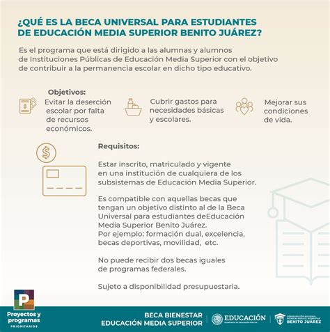 Beca Universal para estudiantes de Educación Media Superior Benito