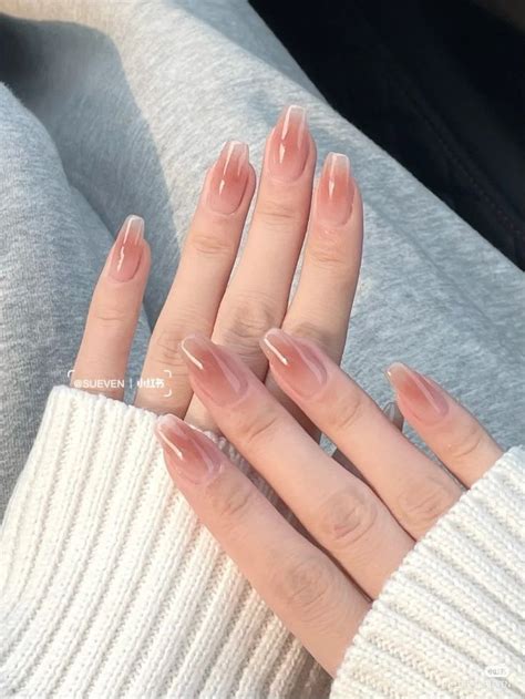 Blush Nails Soft Nails Subtle Nails Neutral Nails Short Acrylic