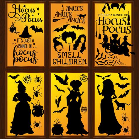 Buy Hocus Pocus Halloween Decorations Sheets Halloween Window Clings