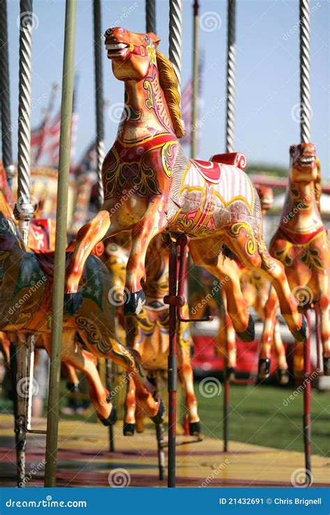 Vintage Merry Go Round Stock Image Image Of Round Merry 21432691