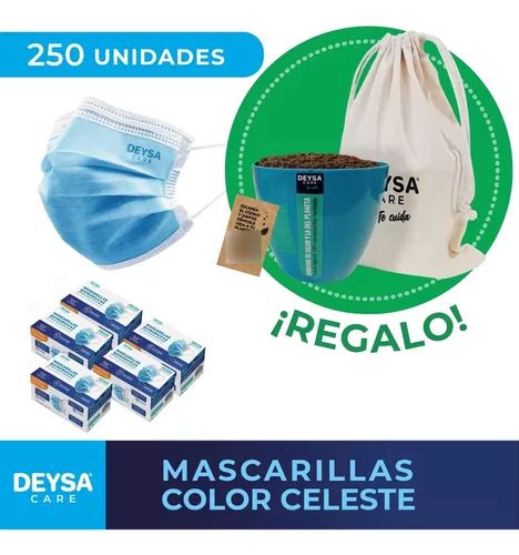 Mascarillas Deysa 5 Cajas 250un Regalo Kit Siembra Cuotas sin interés