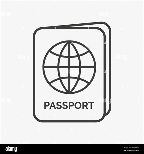 Passport Icon On White Background Traveling Sign Stock Vector Image