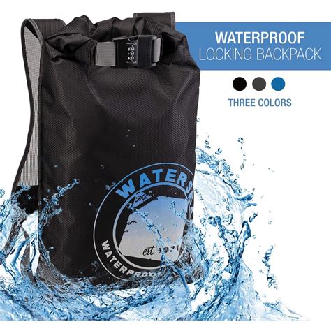 Buy Lewis N Clark WaterSeals Locking Backpack Black Waterproof Bag