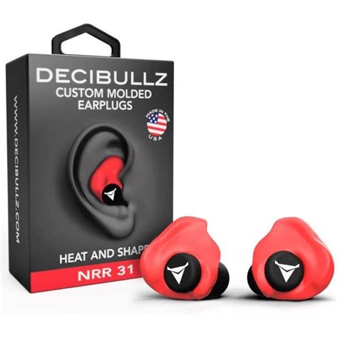 Bouchons d oreilles moulés sur mesure Rouge Protections auditives