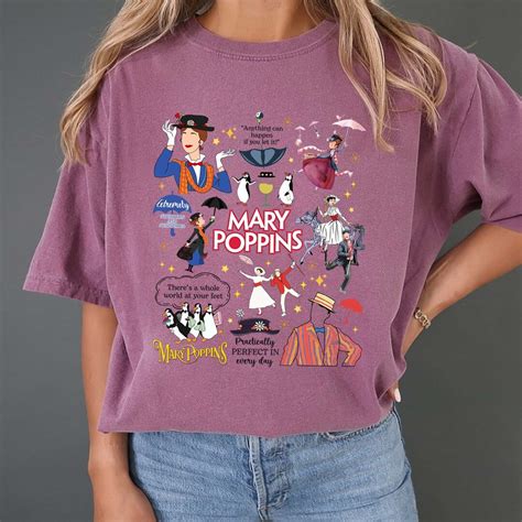 Disney Mary Poppins Shirt Practically Perfect In Every Way Shirt Retro Poppins Shirt Comfort