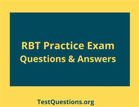 Rbt Practice Exam Questions Answers Pdf