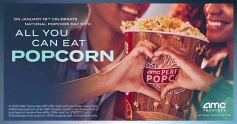 All You Can Eat Popcorn On National Popcorn Day At AMC Theatres