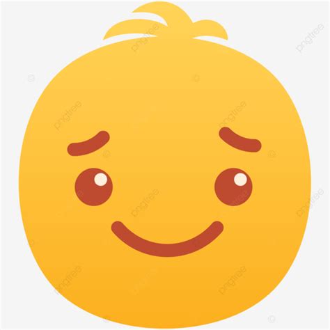 Friendly Smile Expression Yellow Emoji Vector, Friendly, Smile, Yellow ...