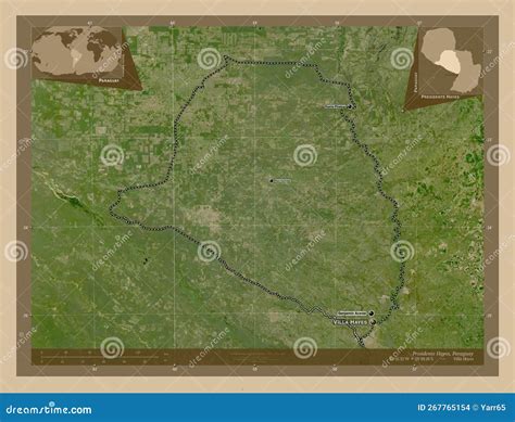 Presidente Hayes Paraguay Low Res Satellite Labelled Points O Stock