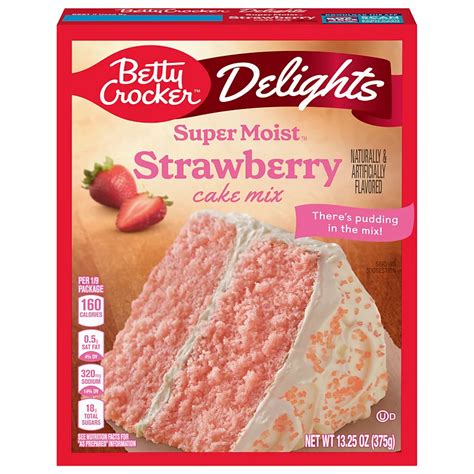 Betty Crocker Super Moist Strawberry Cake Mix Shop Baking Ingredients At H E B