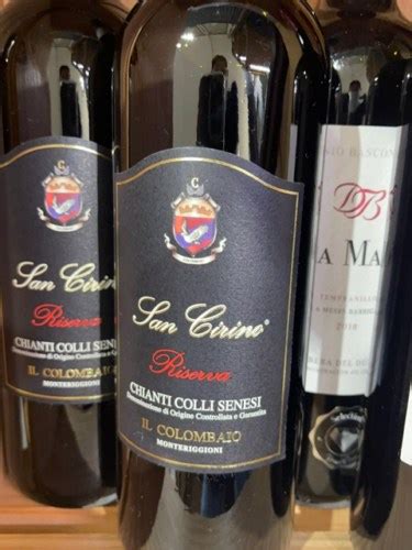 Il Colombaio San Cirino Chianti Colli Senesi Riserva Vivino