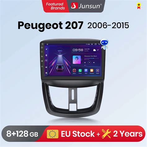 Junsun V1 Pro 8G 128G For Peugeot 207 207CC 2006 2015 Android Autoradio