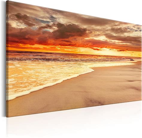 Amazon De Murando Akustikbild Meer Und Strand Vlies Leinwandbild