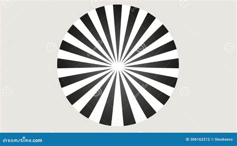 Minimalist Optical Illusion Wallpaper With Clean And Straight Black And White Stripes And Curves