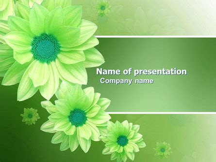 Green Flowers Presentation Template for PowerPoint and Keynote | PPT Star