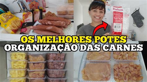 OS MELHORES POTES PARA ORGANIZAÇÃO DE CARNES FICOU LINDO Caiçara e