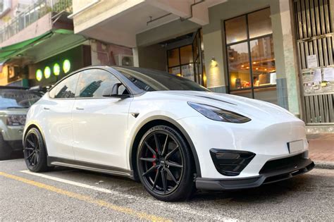 Tesla Model Y Performance Vossen Hyrbird Forged Hf Satin Black