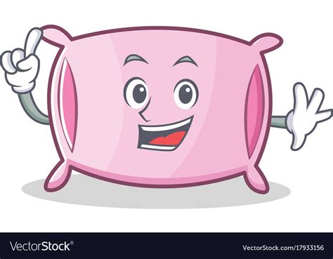 Finger Pillow Character Cartoon Style Royalty Free Vector