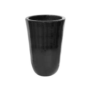 Vaso De Planta Grande Em Cer Mica X Cm Preto Americano Bella Arte