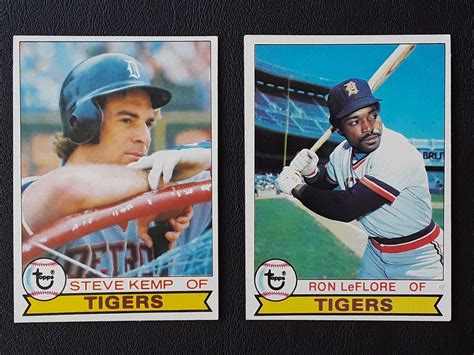 1979 Topps Steve Kemp Ron Leflore Baseball Cards 196 660 Detroit