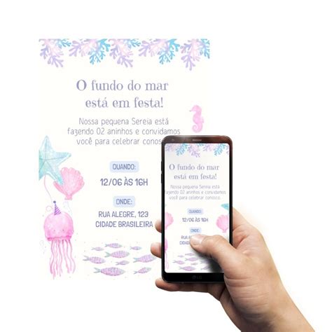 Convite Virtual Fundo Do Mar Elo Produtos Especiais