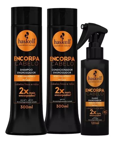 Kit Haskell Encorpa Cabelo Sh Cond Fluido Ml Parcelamento Sem Juros