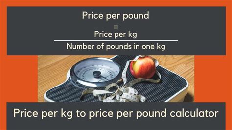 Price Per Kg To Price Per Pound Calculator