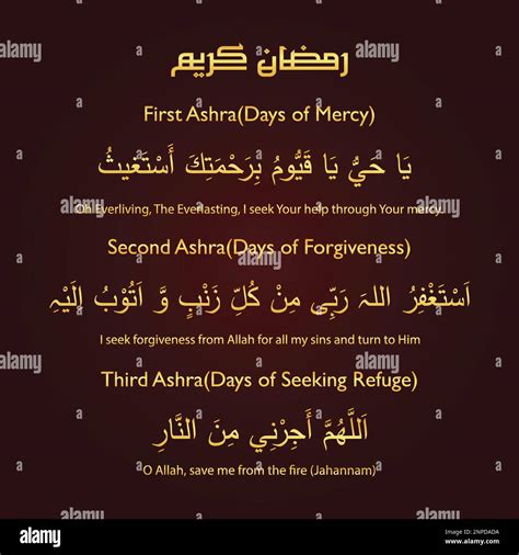 Dua Para El Primer Ashra Segundo Ashra Y Tercer Ashra De Ramadan