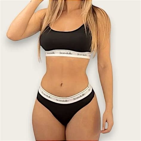 Conjunto Feminino Top E Calcinha Em Microfibra Lingerie Blogueirinha Liso Shopee Brasil