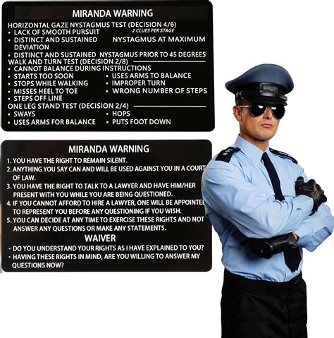 Amazon Velinpun 3 PCS Metal Miranda Warning Card Juvenile