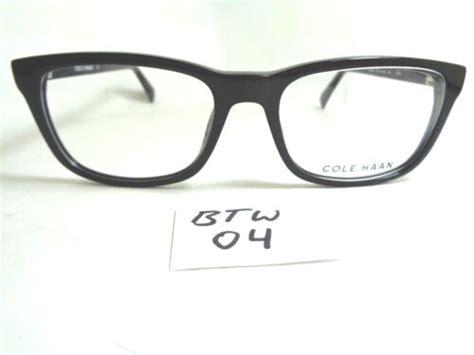 New Cole Haan Eyeglass Frame Ch4000 001 Black Btw 04 Ebay