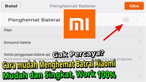 Cara Mudah Menghemat Baterai Hp Xiaomi Agar Tidak Boros Youtube