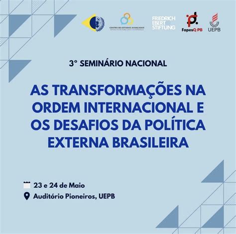 Curso de Relações Internacionais sedia Seminário sobre os desafios da