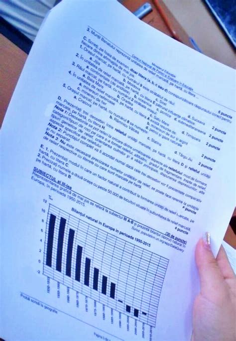 ULTIMA ORĂ Subiectele la Geografie Bacalaureat 2024 fotografiate