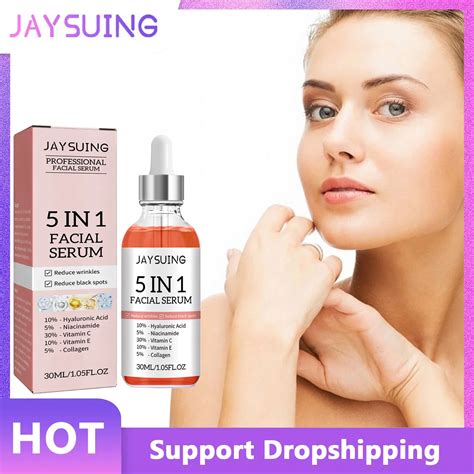 Jaysuing Hyaluronic Acid Face Serum 5 In 1 Moisturizing Whitening Anti