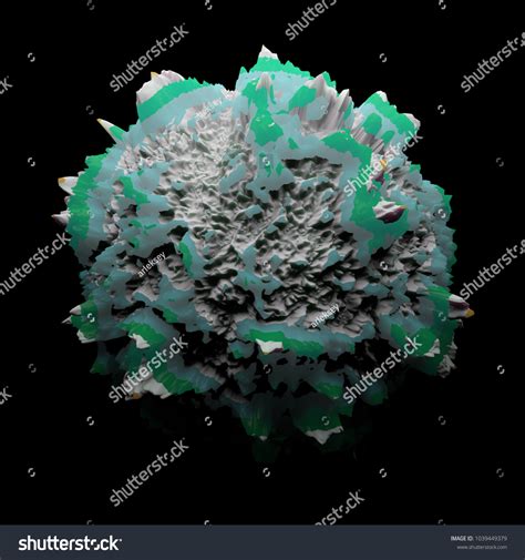 D Rendered Sphere Deformed Form Displacement Stock Illustration