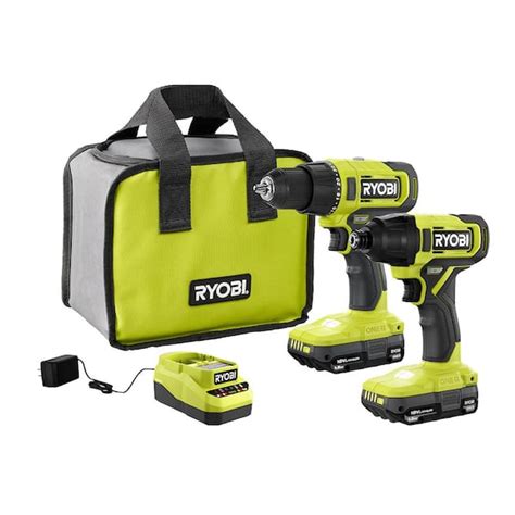 RYOBI ONE+ 18V Cordless 2-Tool Combo Kit with Drill/Driver, Impact ...