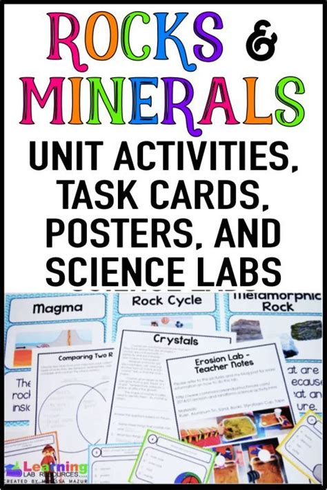 Rocks And Minerals Activities And Anchor Chart Rocks And Minerals