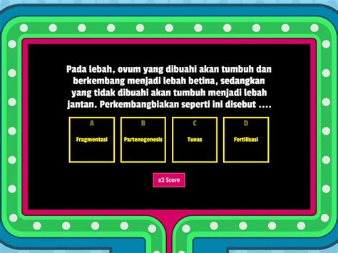 Sistem Perkembangbiakan Tumbuhan Hewan Gameshow Quiz