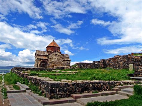 Panoramic View Onto Surp Arakelots Church After The Rain Built In 874