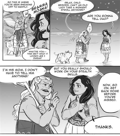 Art Only Blog Of Youkaiyume Gramma Moana And Maui Love Pt2 Disney Cartoons Disney Funny