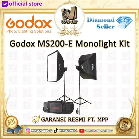 Godox MS200 E Monolight Kit Godox MS 200 Monolight Lighting Studio