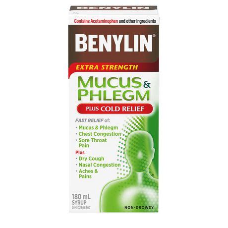 Benylin Extra Strength Mucus Phlegm Plus Cold Relief Syrup Day 180