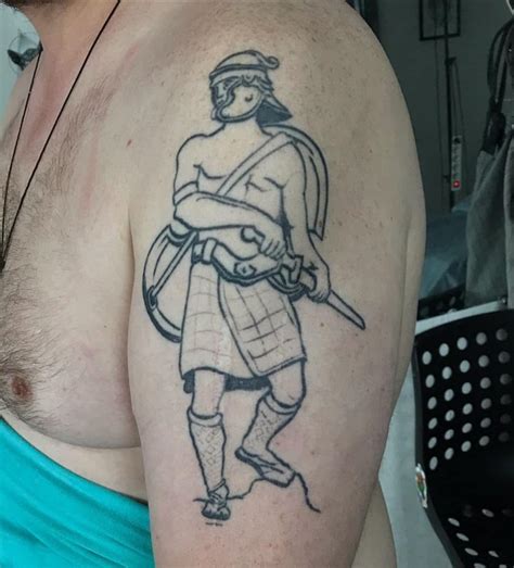 Roman Shield Tattoo