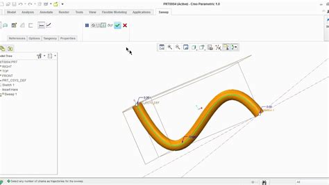 Creo Tutorial Sweep YouTube