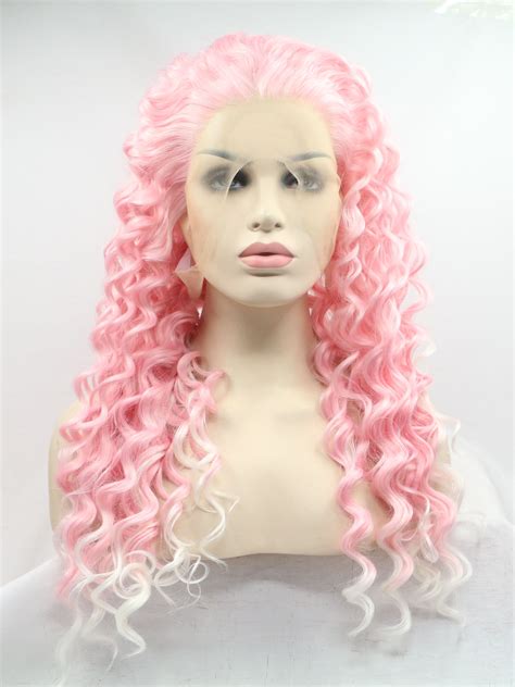 Synthetic Wigs Baby Pink 16 Synthetic Wigs Lace Front Wigs Vgw05011